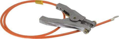 Hubbell Workplace - 19 AWG, 3 Ft., Hand Clamp, Terminal, Grounding Cable with Clamps - Orange - Americas Industrial Supply