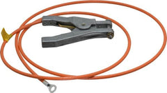 Hubbell Workplace - 19 AWG, 5 Ft., Hand Clamp, Terminal, Grounding Cable with Clamps - Orange - Americas Industrial Supply