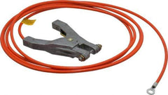 Hubbell Workplace - 19 AWG, 10 Ft., Hand Clamp, Terminal, Grounding Cable with Clamps - Orange - Americas Industrial Supply