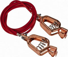 Hubbell Workplace - 19 AWG, 5 Ft., Alligator Clip, Grounding Cable with Clamps - Noninsulated, Includes 2 Alligator Clips, Federal Specification A-A-59466-010 - Americas Industrial Supply