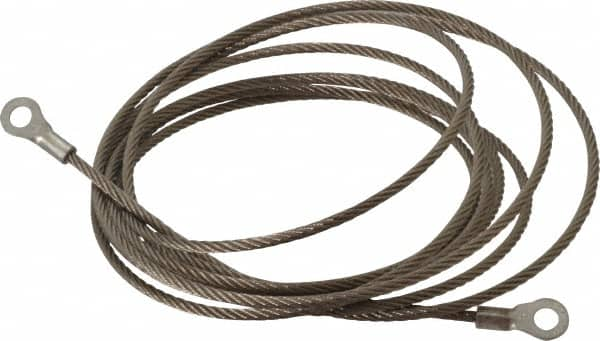 Hubbell Workplace - 19 AWG, 10 Ft., Terminal, Grounding Cable with Clamps - Noninsulated, Includes (2) 1/4 Inch Terminals - Americas Industrial Supply