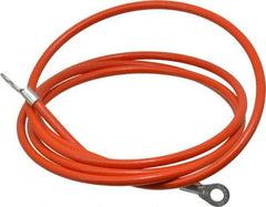 Hubbell Workplace - 19 AWG, 5 Ft., Terminal, Grounding Cable with Clamps - Orange, Includes (2) 1/4 Inch Terminals - Americas Industrial Supply