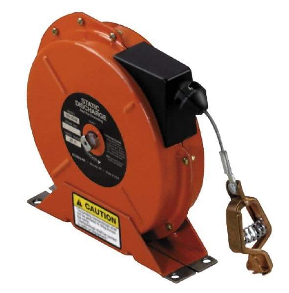 Hubbell Workplace - 1/8 Inch x 50 Ft. Stranded Cable Grounding Reel - Spring Driven Reel - Americas Industrial Supply