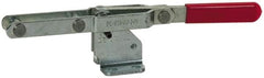 De-Sta-Co - 450 Lb Capacity, Horizontal, U-Bar, Flanged Base, Stainless Steel Pull Action Latch Clamp - 4" Drawing Movement, 8.33" OAL, Straight Handle - Americas Industrial Supply