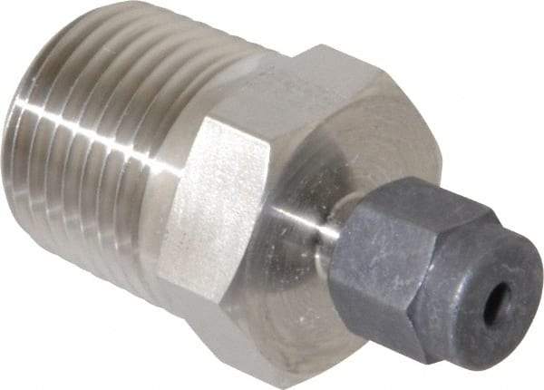 Parker - 1/8" OD, Stainless Steel Male Connector - 7/8" Hex, Comp x MNPT Ends - Americas Industrial Supply