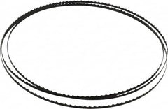 Starrett - 4 TPI, 7' 9-1/2" Long x 1/4" Wide x 0.025" Thick, Welded Band Saw Blade - Carbon Steel, Toothed Edge, Raker Tooth Set, Flexible Back, Contour Cutting - Americas Industrial Supply