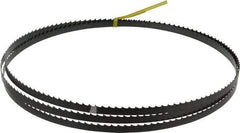 Starrett - 4 TPI, 7' 9-1/2" Long x 3/8" Wide x 0.025" Thick, Welded Band Saw Blade - Carbon Steel, Toothed Edge, Raker Tooth Set, Flexible Back, Contour Cutting - Americas Industrial Supply