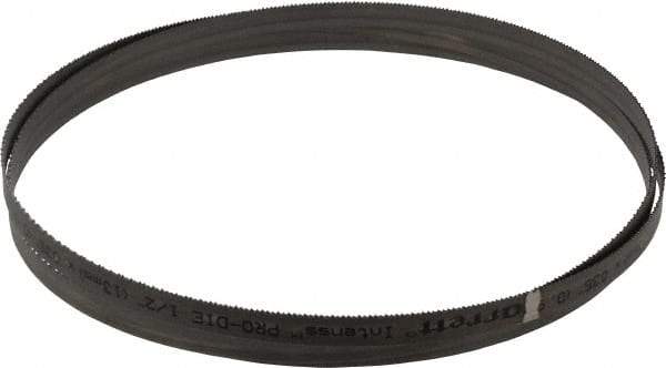 Starrett - 14 TPI, 7' 9" Long x 1/2" Wide x 0.035" Thick, Welded Band Saw Blade - Bi-Metal, Toothed Edge, Raker Tooth Set, Contour Cutting - Americas Industrial Supply