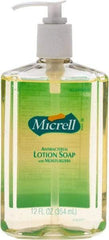 MICRELL - 12 oz Pump Bottle Liquid Soap - Antibacterial, Amber, Light Fragrance Scent - Americas Industrial Supply