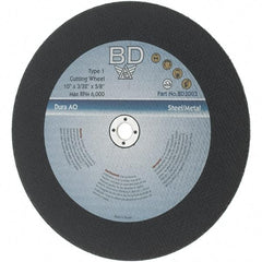 Value Collection - 10" Aluminum Oxide Cutoff Wheel - 3/32" Thick, 5/8" Arbor, 6,000 Max RPM - Americas Industrial Supply