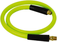 Legacy - 1/2" ID x 0.74" OD 4' Long Lead-In Whip Hose - FNPT x MNPT Swivel Ends, 300 Working psi, 140°, 3/8" Fitting, Green - Americas Industrial Supply