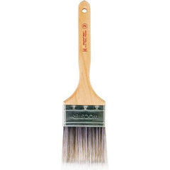 Wooster Brush - 3" Flat Nylon/Polyester Sash Brush - 3-3/16" Bristle Length, 7.88" Maple Fluted Handle - Americas Industrial Supply