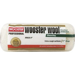 Wooster Brush - 1" Nap, 9" Wide Paint Roller - Rough Texture, Lambswool - Americas Industrial Supply