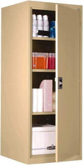 Sandusky Lee - 4 Shelf Locking Storage Cabinet - Steel, 24" Wide x 24" Deep x 60" High, Tropic Sand - Americas Industrial Supply