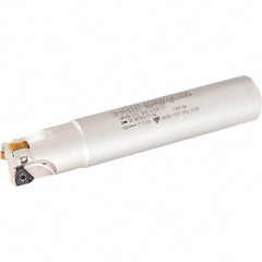 Iscar - 32mm Cut Diam, 5mm Max Depth of Cut, 32mm Shank Diam, 110mm OAL, Indexable Square Shoulder Helical End Mill - HM390 TCKT 0703PCTR Inserts, Weldon Shank, 0° Lead Angle, Through Coolant, Series HeliIQMill - Americas Industrial Supply