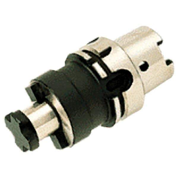 Iscar - HSK100A Taper Shank 27mm Pilot Diam Shell Mill Holder - 50mm Flange to Nose End Projection, 58mm Nose Diam, Through-Spindle Coolant - Exact Industrial Supply