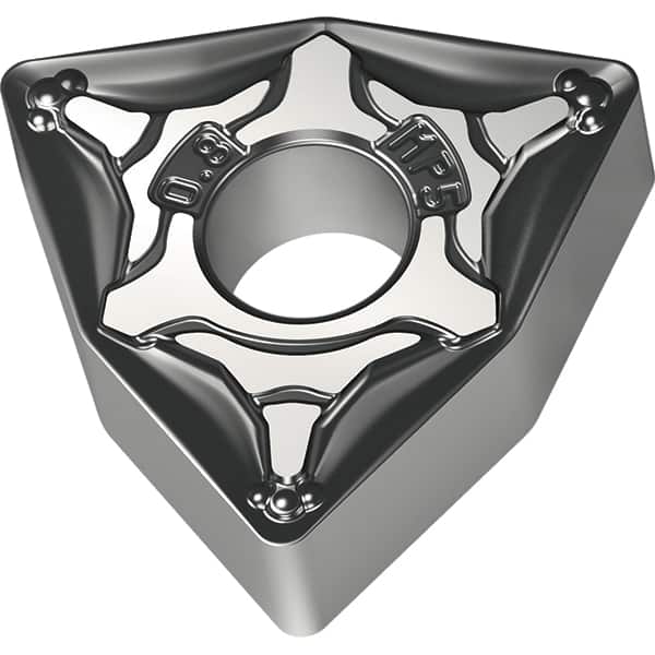 Walter - WNMG431 MP5 Grade WPP10S Carbide Turning Insert - TiCN/Al2O3/TiN Finish, 80° Trigon, 1/2" Inscr Circle, 3/16" Thick, 1/64" Corner Radius - Americas Industrial Supply