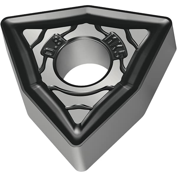 Walter - WNMG333 MK5 Grade WKK10S Carbide Turning Insert - TiCN/Al2O3/TiCN Finish, 80° Trigon, 3/8" Inscr Circle, 3/16" Thick, 3/64" Corner Radius - Americas Industrial Supply