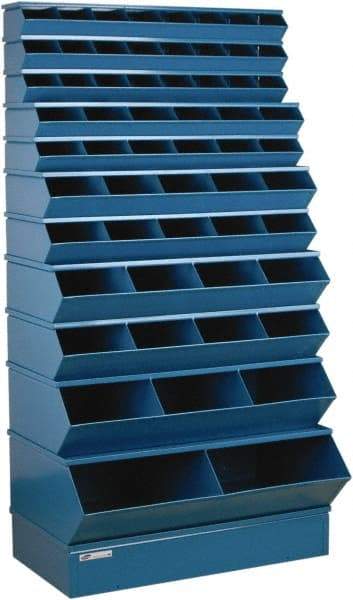 Stackbin - 11 Bin, Shelving Unit with Openings & Base - 37" Wide x 76" High - Americas Industrial Supply
