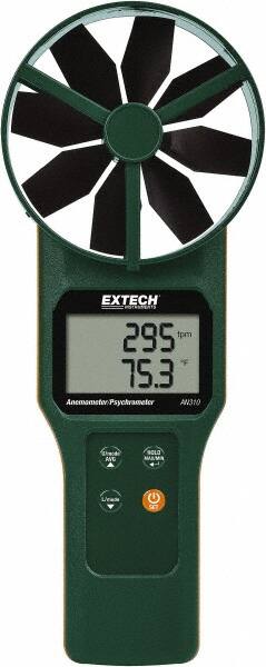 Extech - 0.2 to 30 m/Sec Air CFM, CMM Anemometer and Psychrometer - 140°F Max - Americas Industrial Supply