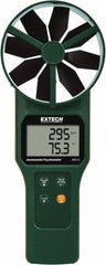 Extech - 0.2 to 30 m/Sec Air CFM, CMM Anemometer and Psychrometer - 140°F Max - Americas Industrial Supply