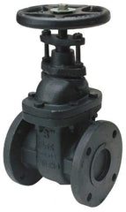 Legend Valve - 8" Pipe, Class 125, Flanged Cast Iron Solid Wedge Stem Gate Valve - 200 WOG, 125 WSP, Bolted Bonnet - Americas Industrial Supply