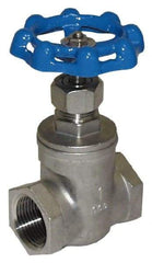 Legend Valve - 2" Pipe, Threaded Stainless Steel Solid Wedge Stem Gate Valve - 600 WOG, 125 WSP, Bolted Bonnet - Americas Industrial Supply