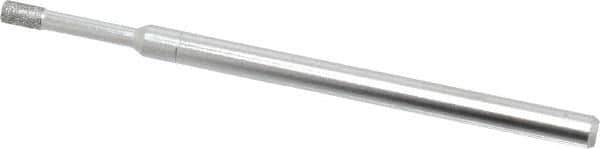 Made in USA - 0.157" Head Thickness Diamond (Abrasive) Grinding Pin - 1/8" Shank Diam Fine Grade, 120 Grit - Americas Industrial Supply