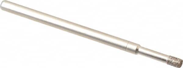 Made in USA - 0.109" Head Diam x 0.157" Head Thickness CBN Grinding Pin - 1/8" Shank Diam Fine Grade, 120 Grit - Americas Industrial Supply