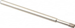 Made in USA - 0.109" Head Diam x 0.157" Head Thickness CBN Grinding Pin - 1/8" Shank Diam Fine Grade, 120 Grit - Americas Industrial Supply