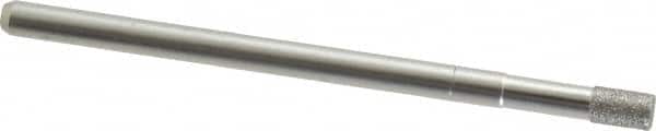 Made in USA - 1/8" Head Diam x 0.197" Head Thickness Diamond (Abrasive) Grinding Pin - 1/8" Shank Diam Fine Grade, 120 Grit - Americas Industrial Supply