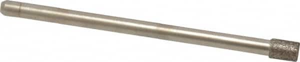 Made in USA - 0.157" Head Diam x 0.197" Head Thickness CBN Grinding Pin - 1/8" Shank Diam Fine Grade, 120 Grit - Americas Industrial Supply