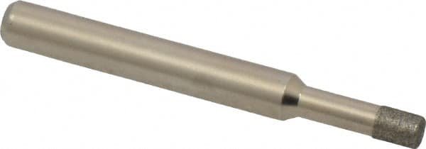 Made in USA - 0.177" Head Diam x 1/4" Head Thickness Diamond (Abrasive) Grinding Pin - 1/4" Shank Diam Coarse Grade - Americas Industrial Supply