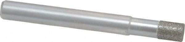 Made in USA - 1/4" Head Diam x 0.275" Head Thickness Diamond (Abrasive) Grinding Pin - 1/4" Shank Diam Fine Grade, 120 Grit - Americas Industrial Supply