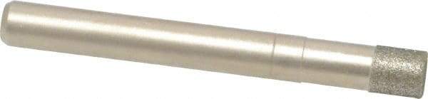 Made in USA - 1/4" Head Diam x 0.275" Head Thickness Diamond (Abrasive) Grinding Pin - 1/4" Shank Diam Fine Grade, 120 Grit - Americas Industrial Supply