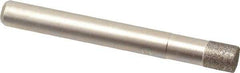 Made in USA - 1/4" Head Diam x 0.275" Head Thickness CBN Grinding Pin - 1/4" Shank Diam Fine Grade, 120 Grit - Americas Industrial Supply