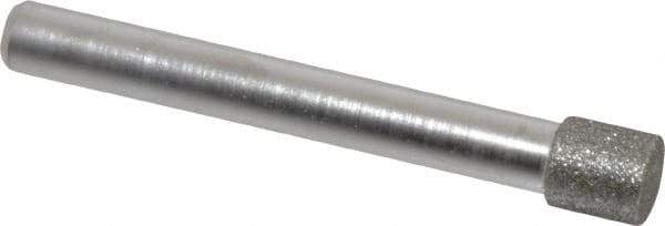 Made in USA - 0.315" Head Diam x 0.315" Head Thickness Diamond (Abrasive) Grinding Pin - 1/4" Shank Diam Fine Grade, 120 Grit - Americas Industrial Supply