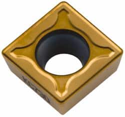 Kennametal - SPMT432 MF Grade KC730 Carbide Turning Insert - TiN Finish, 90° Square, 1/2" Inscr Circle, 3/16" Thick, 1/32" Corner Radius - Americas Industrial Supply