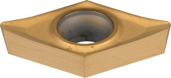 Kennametal - DPGT32.52 HP Grade KC730 Carbide Turning Insert - TiN Finish, 55° Diamond, 3/8" Inscr Circle, 5/32" Thick, 1/32" Corner Radius - Americas Industrial Supply