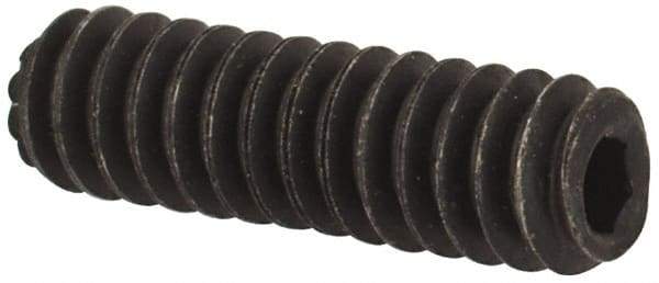 Value Collection - #4-40 UNC, 3/8" OAL, Knurled Cup Point Set Screw - Grade 8 Alloy Steel, 0.05" Key - Americas Industrial Supply