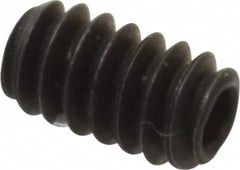 Value Collection - #6-32 UNC, 1/4" OAL, Knurled Cup Point Set Screw - Grade 8 Alloy Steel, 1/16" Key - Americas Industrial Supply