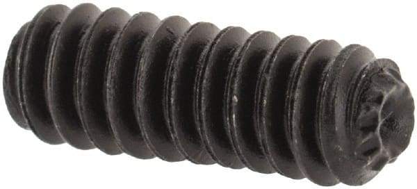 Value Collection - #6-32 UNC, 3/8" OAL, Knurled Cup Point Set Screw - Grade 8 Alloy Steel, 1/16" Key - Americas Industrial Supply