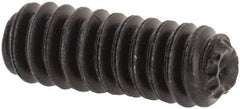 Value Collection - #6-32 UNC, 3/8" OAL, Knurled Cup Point Set Screw - Grade 8 Alloy Steel, 1/16" Key - Americas Industrial Supply