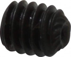 Value Collection - #8-32 UNC, 3/16" OAL, Knurled Cup Point Set Screw - Grade 8 Alloy Steel, 5/64" Key - Americas Industrial Supply