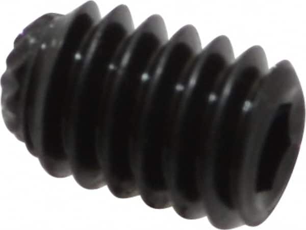 Value Collection - #8-32 UNC, 1/4" OAL, Knurled Cup Point Set Screw - Grade 8 Alloy Steel, 5/64" Key - Americas Industrial Supply