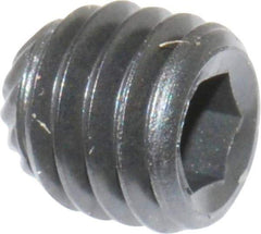Value Collection - #10-32 UNF, 3/16" OAL, Knurled Cup Point Set Screw - Grade 8 Alloy Steel, 3/32" Key - Americas Industrial Supply
