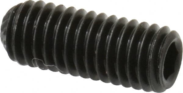 Value Collection - #10-32 UNF, 1/2" OAL, Knurled Cup Point Set Screw - Grade 8 Alloy Steel, 3/32" Key - Americas Industrial Supply