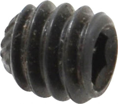 Value Collection - 1/4-20 UNC, 1/4" OAL, Knurled Cup Point Set Screw - Grade 8 Alloy Steel, 1/8" Key - Americas Industrial Supply