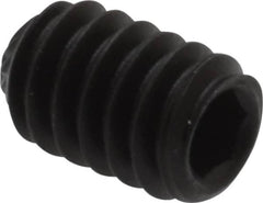 Value Collection - 1/4-20 UNC, 3/8" OAL, Knurled Cup Point Set Screw - Grade 8 Alloy Steel, 1/8" Key - Americas Industrial Supply