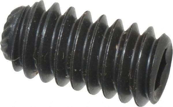 Value Collection - 1/4-20 UNC, 1/2" OAL, Knurled Cup Point Set Screw - Grade 8 Alloy Steel, 1/8" Key - Americas Industrial Supply